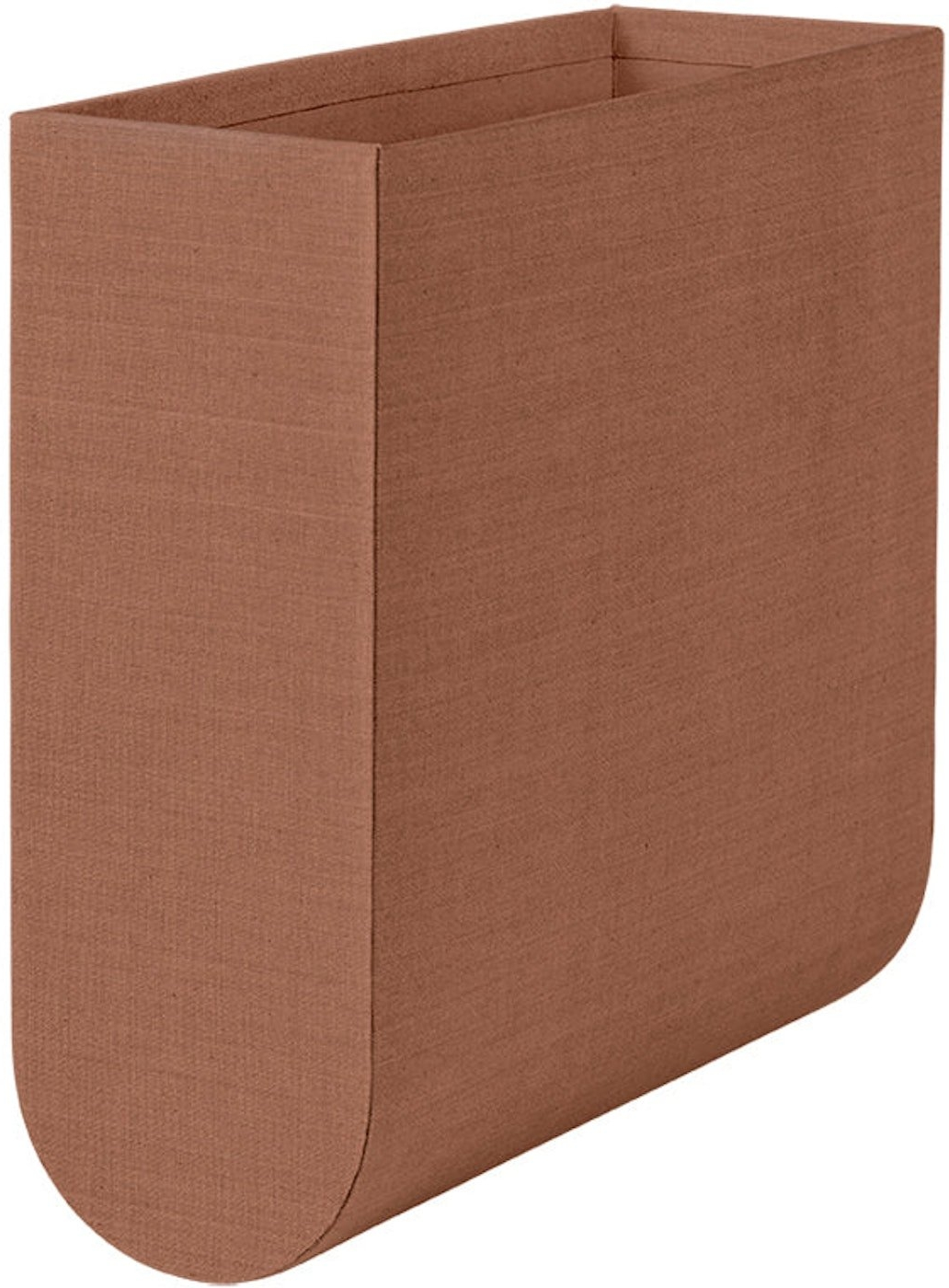 Opbevaringskasse/boks Kristina Dam Curved brun bomuld og pap 33 x 35 x 12 cm