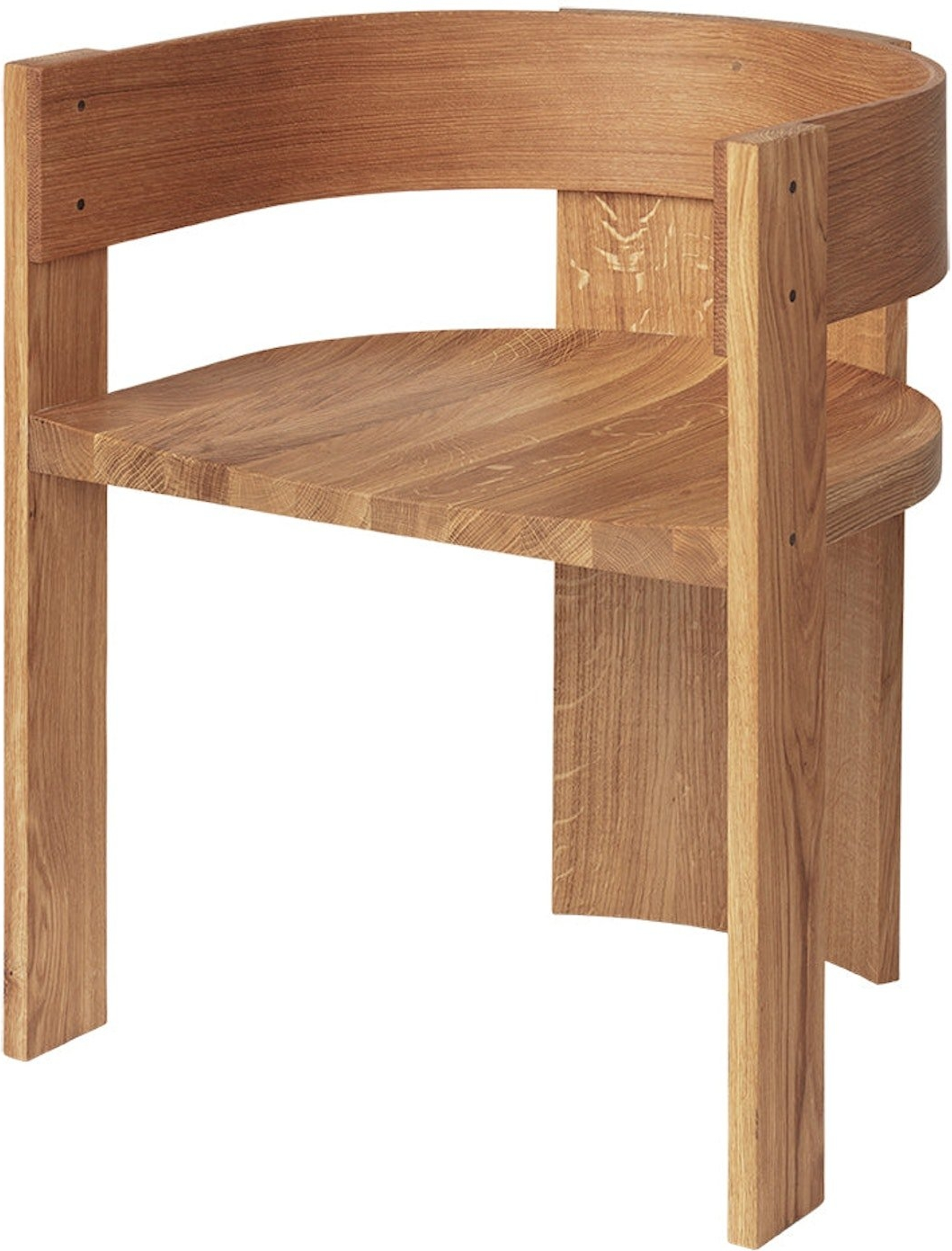 Spisebordsstol med armlæn Kristina Dam Collector olieret egetræ natur