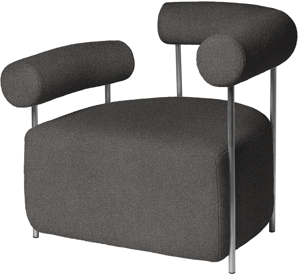 Loungestol Kristina Dam Solitude mørkegrå stof H73×B71×L87 cm