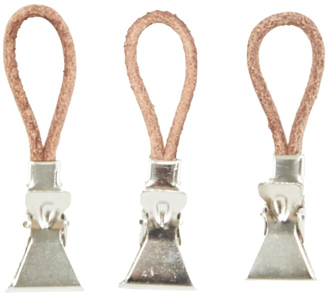 Håndklædeclips Meraki Luxurious Towels, 10 stk i sølv og ruskind, elegant badeværelsestilbehør