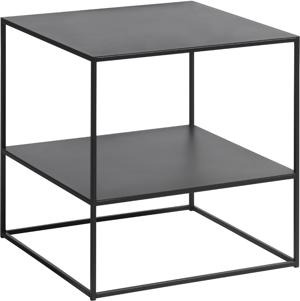 Konsolbord & sidebord Nordique Design Pebble til stuen, sort metal 50x50x50 cm