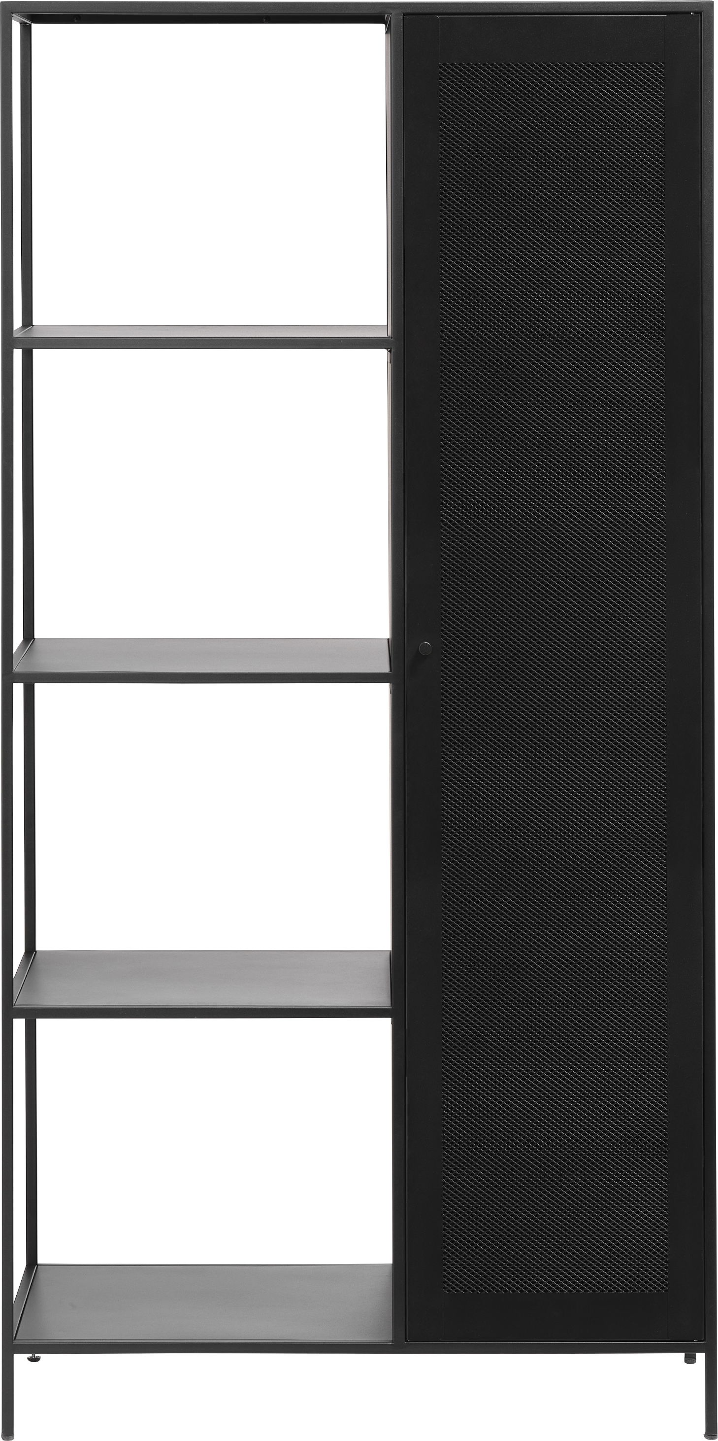 Highboard opbevaringsskab Nordique Design Malibu 180x90 cm sort metal