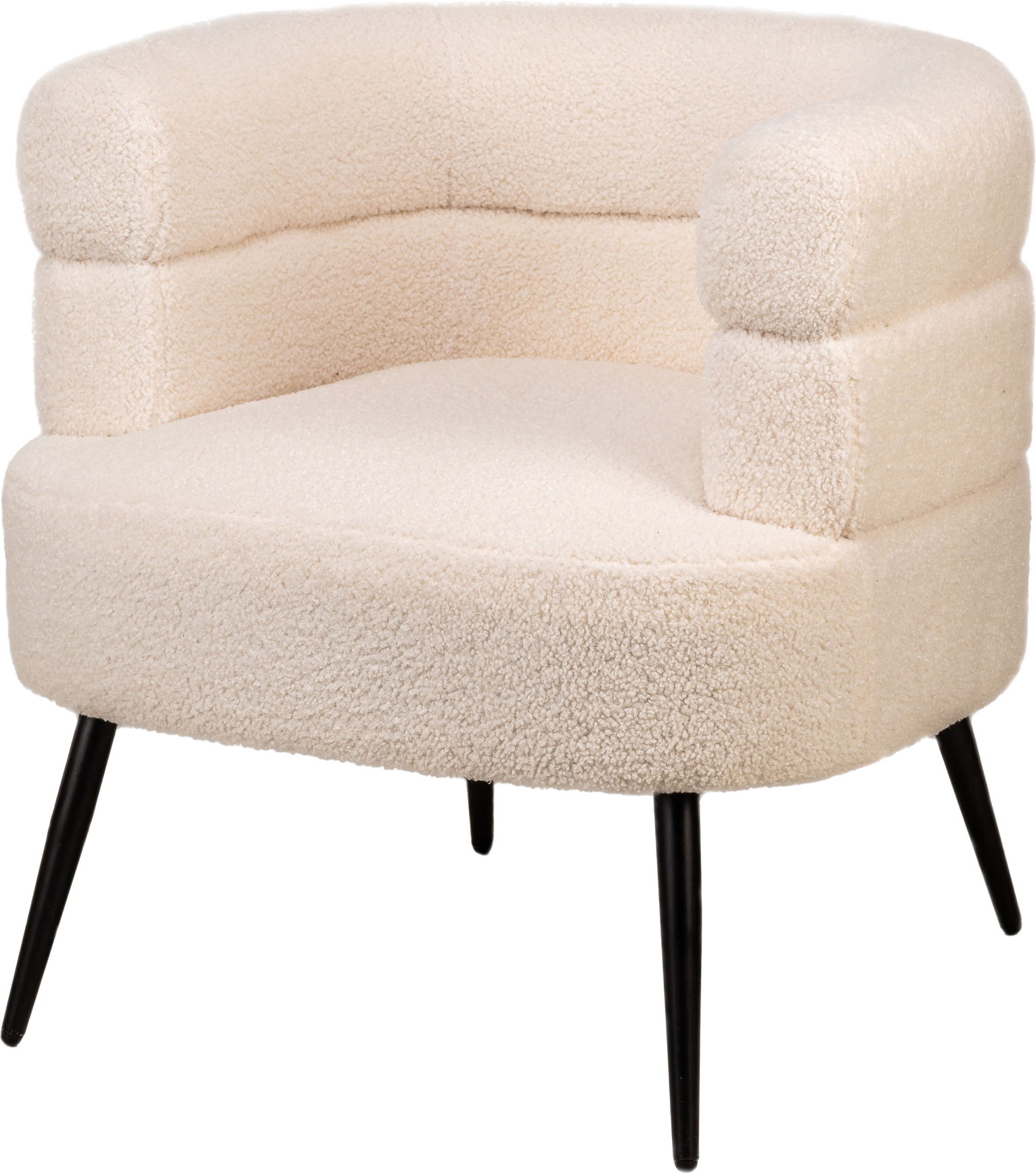 Nordlys Furniture Korgen Loungestol/Lænestol Hvid Bouclé H69×B67×D64 cm