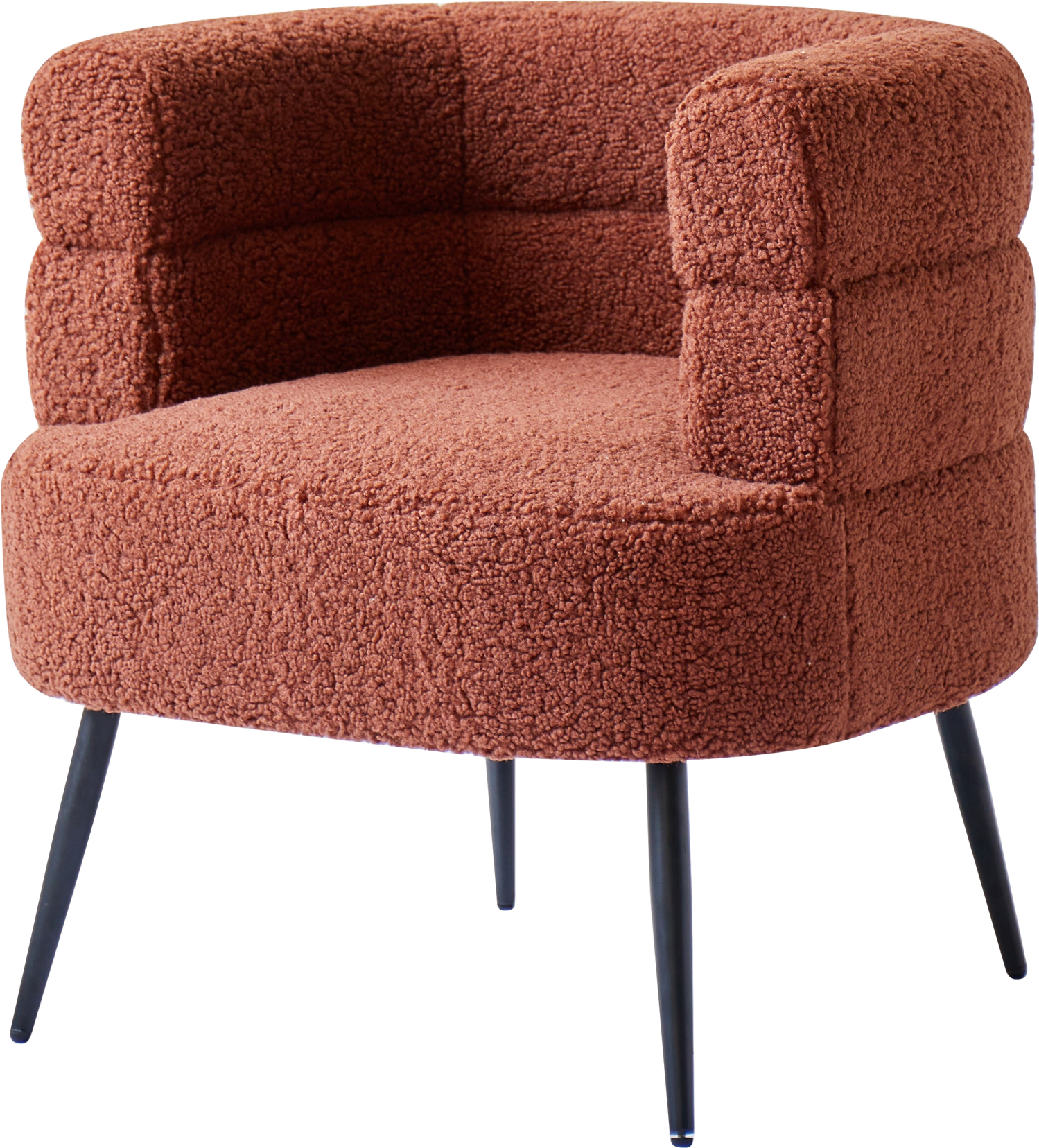 Loungestol Nordlys Furniture Korgen rød bouclé H69×B67×D64 cm