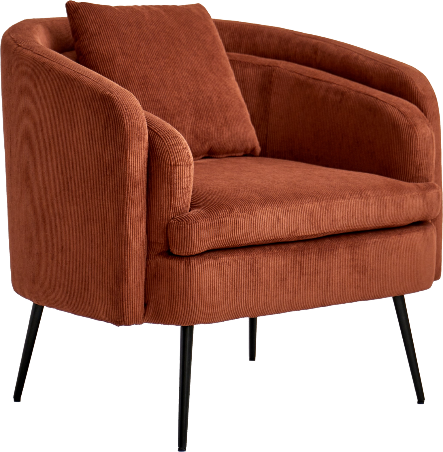 Loungestol Duke Nordlys Furniture rød fløjl H76 x B81 x D76 cm
