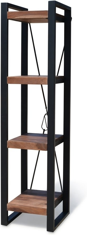 Hyldereol OBUZI HayFay i massivt rosentræ og sort jernramme - 160x40x40 cm