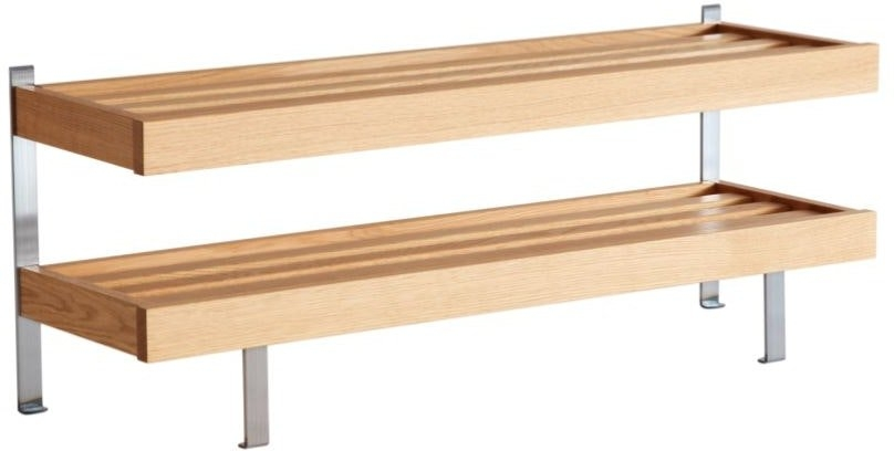 Skohylde/skoreol gulvmodel Oscarssons Möbel Nadja i olieret egetræ 30x100x29 cm