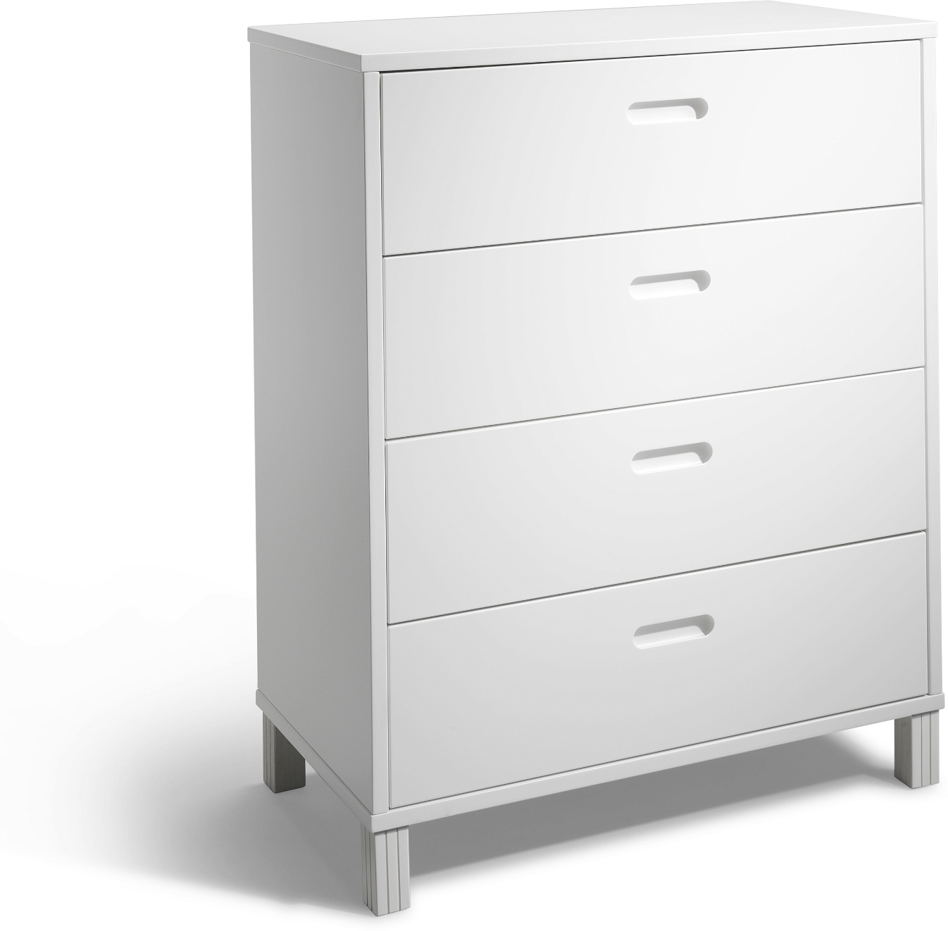 Kommode Oscarssons Möbel Leon massiv birk hvidlak H93xB75xD40 cm