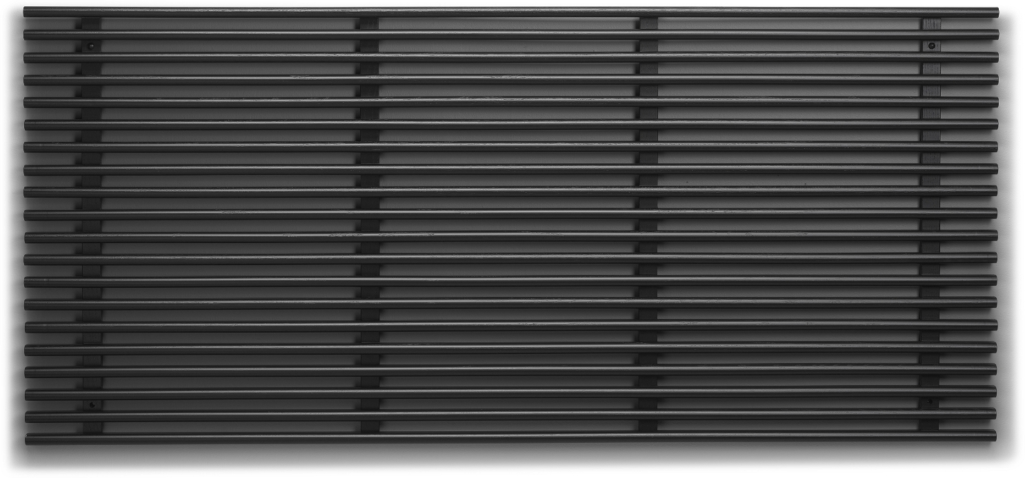 Sengegavl Oscarssons Möbel Zana sortbejdset massiv ask hovedgavl H84xL184 cm