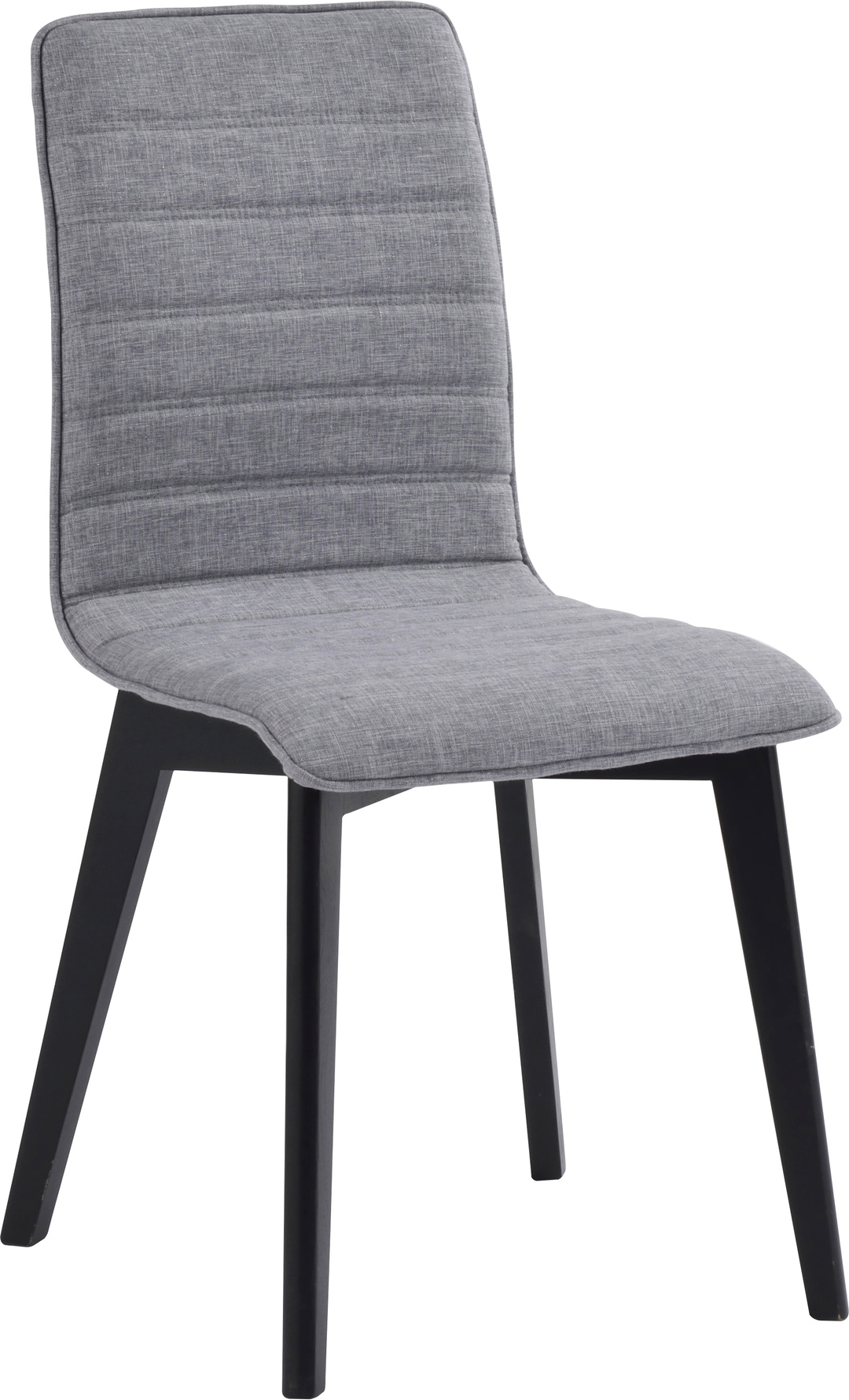 Spisebordsstol Rowico Gracy polstret i lysegråt stof med sortlakeret egetræ skandinavisk design