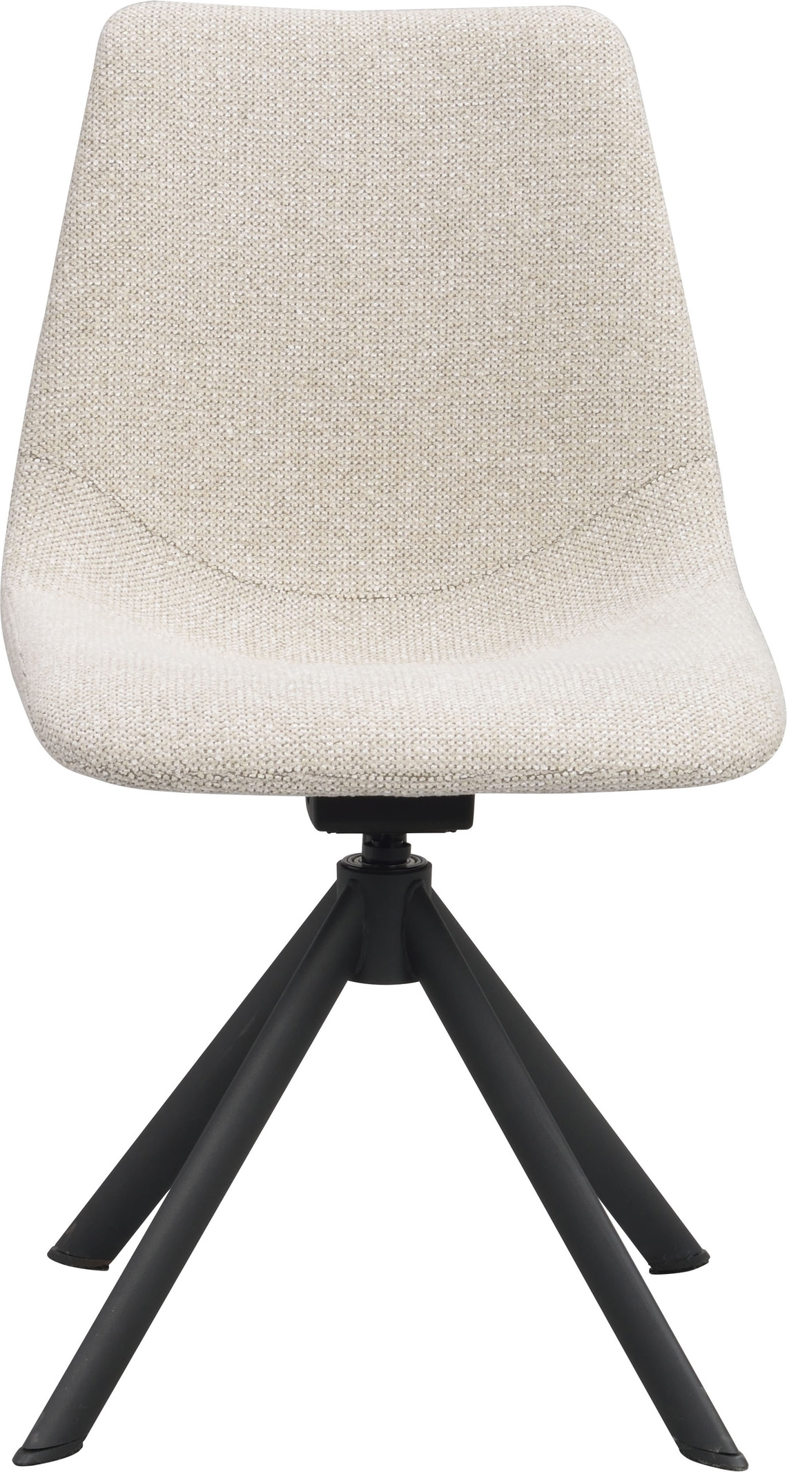 Spisebordsstol Rowico Dunmore 2-pak lysebeige polyester med sorte metalben