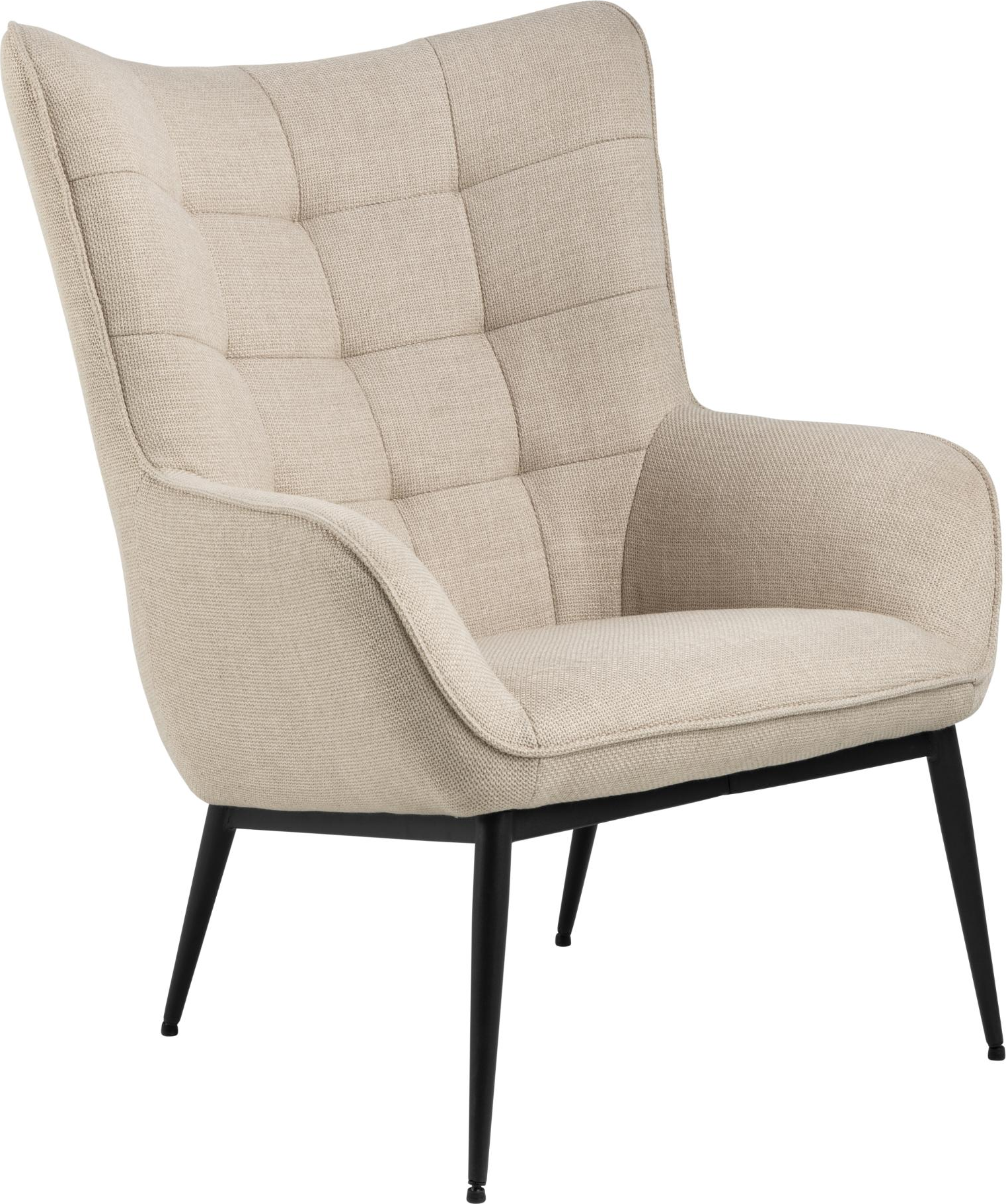 Hvilestol Signature Briolyn loungestol i beige Basel stof med mat sort stel