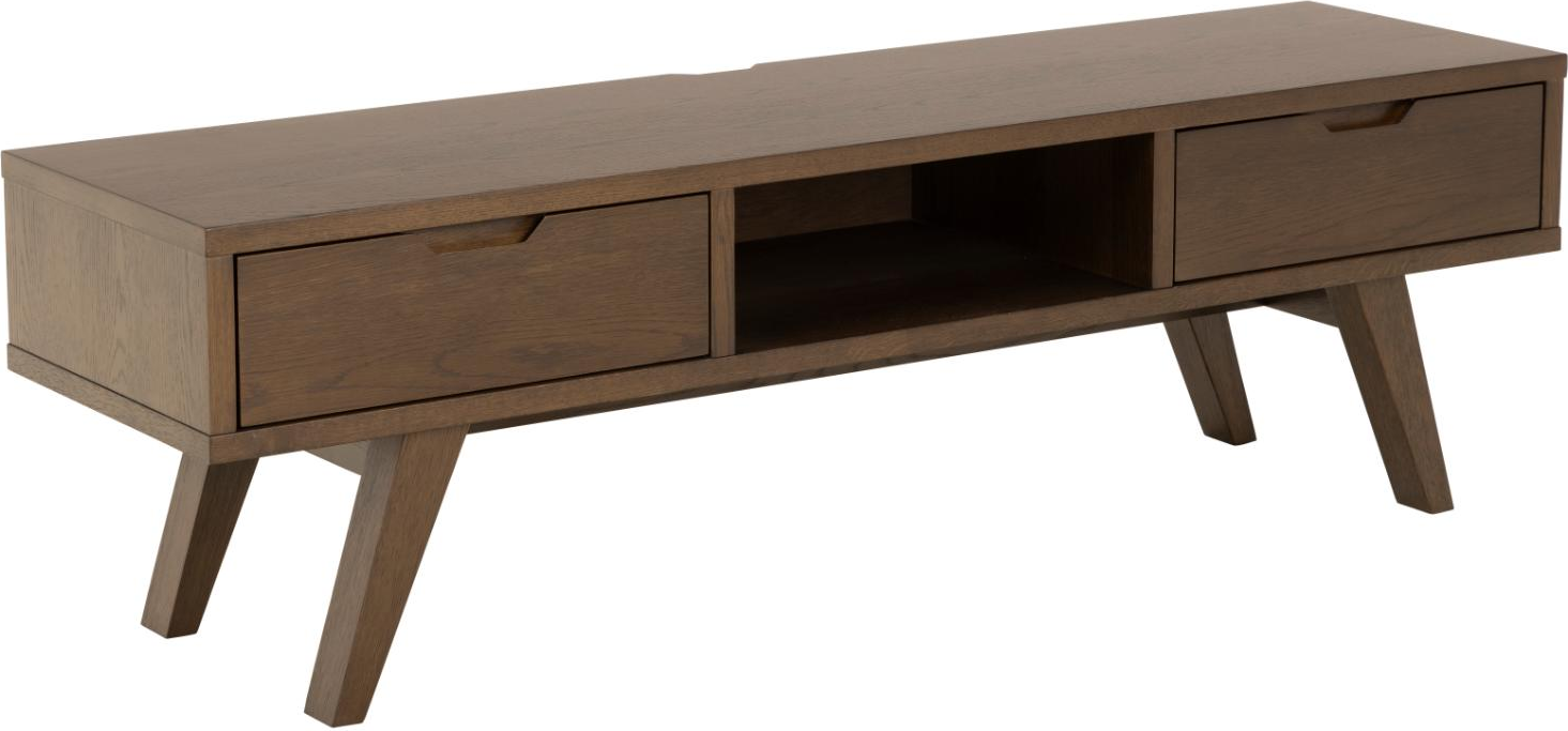 TV-bord Signature Elenya røget egetræsfinér H45×B150×D40 cm med 2 skuffer