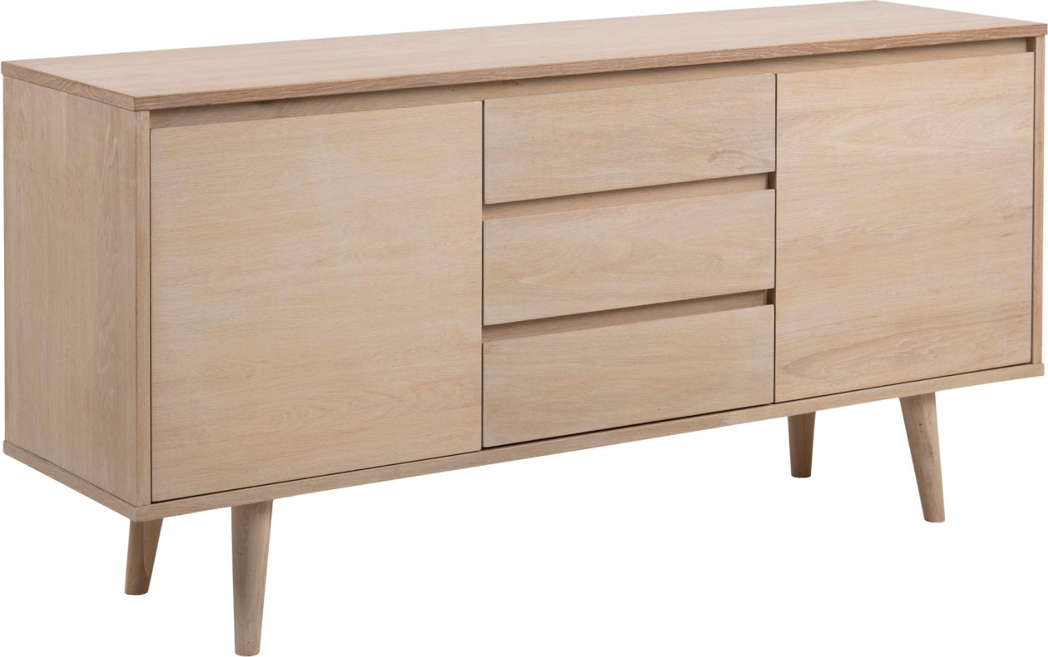 Skænk Signature Elvara hvidpigmenteret egetræsfinér 150x40x75 cm