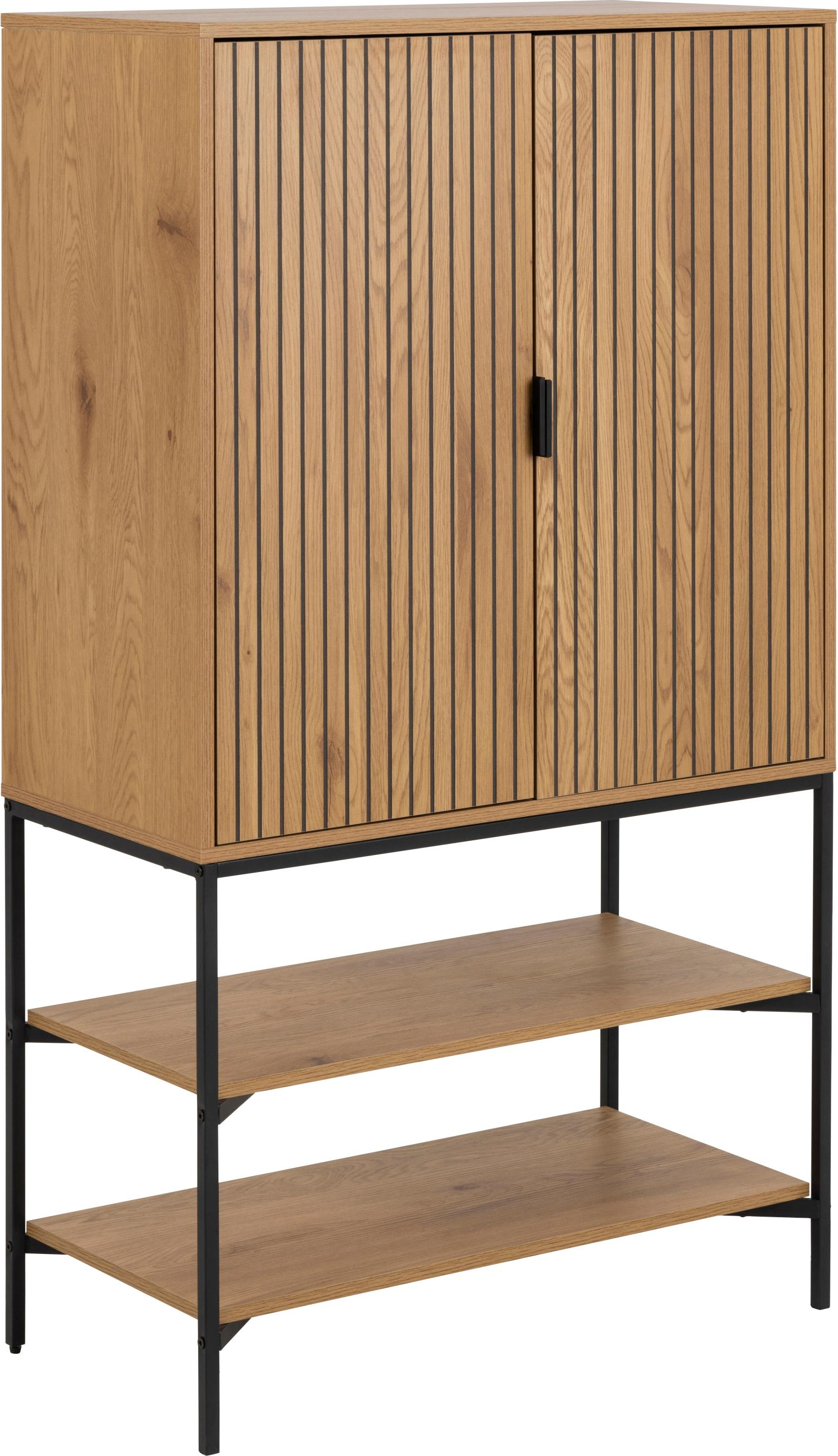 Højskab Signature Melinda mat vild eg H140xB80xD40 cm