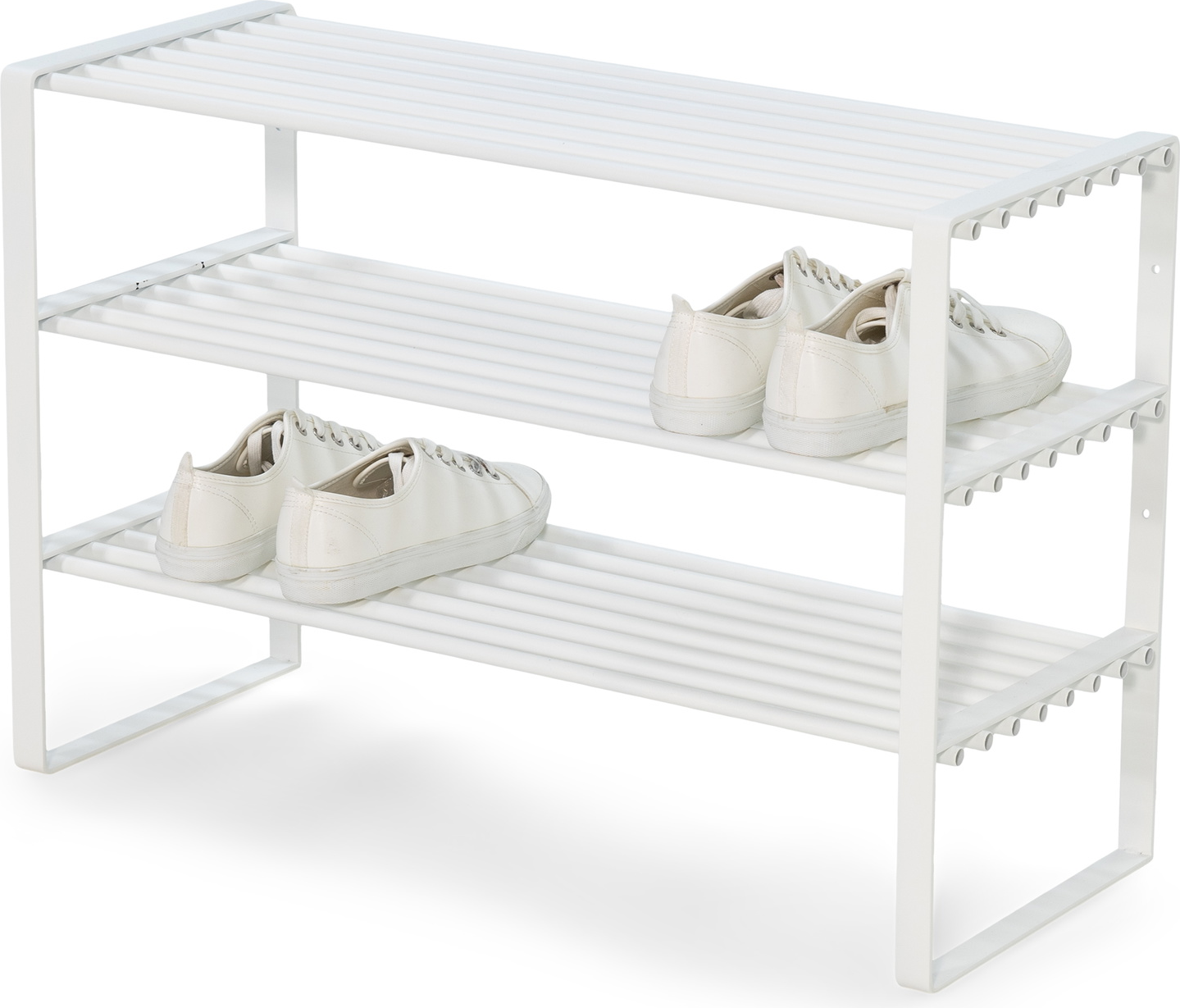 Skoreol Spinder Design Rex H48,5×B70×D29 cm hvidlakeret stål 3 hylder