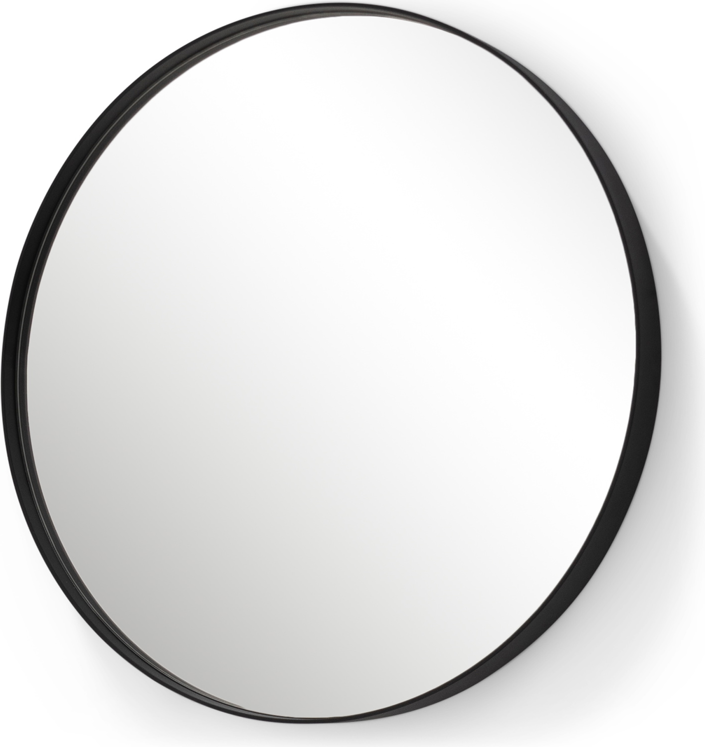 Rundt vægspejl Spinder Design Donna sort stål Ø90 x D6 cm