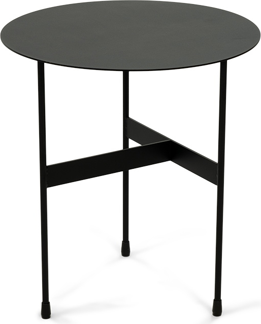 Udendørs sidebord Spinder Design Mira mat sort stål Ø45 x H50 cm