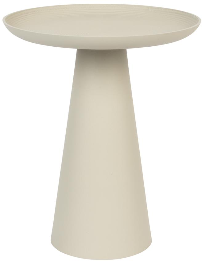 Sidebord Studio White Ringar Ø34,5 cm H41,5 cm lysgrå metal stålramme rund småbord