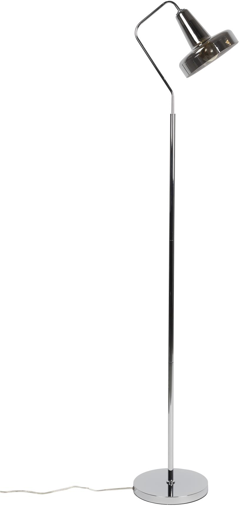 Gulvlampe Studio White Anshin sølv glas og jern H160 cm