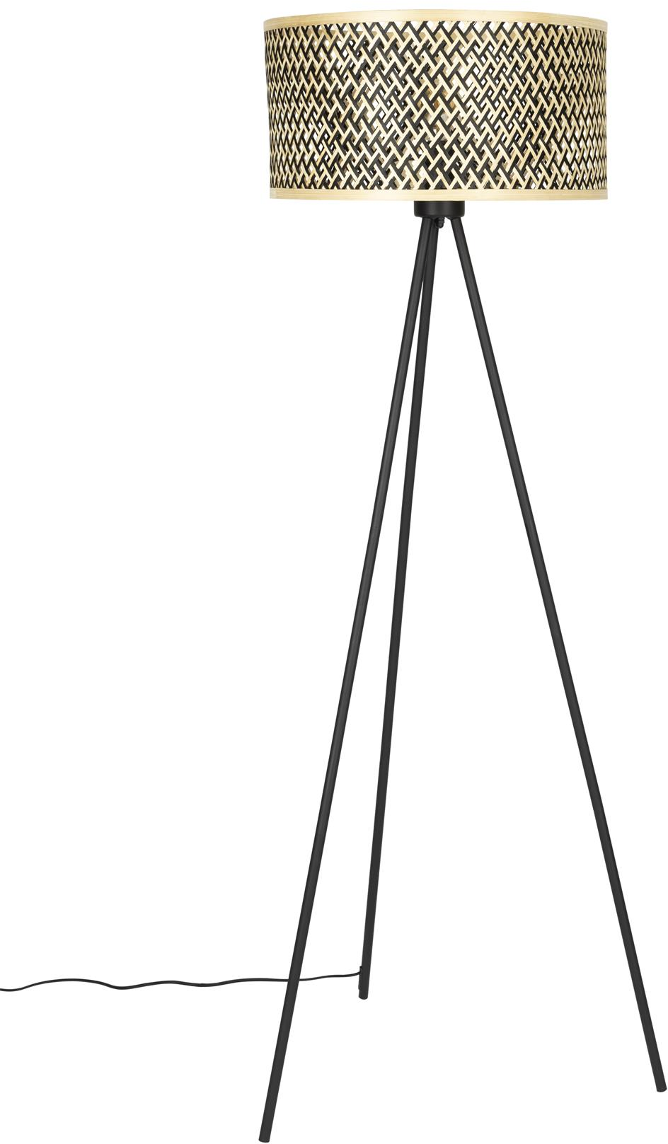 Gulvlampe Studio White Isla i beige bambustræ - Ø60 x H146 cm