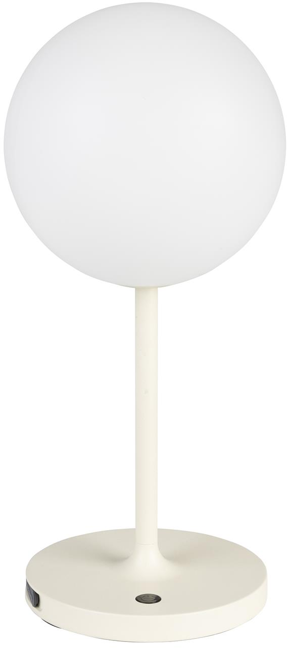 Bordlampe Studio White Hub offwhite Ø15 H33 cm batteridrevet LED med dæmper