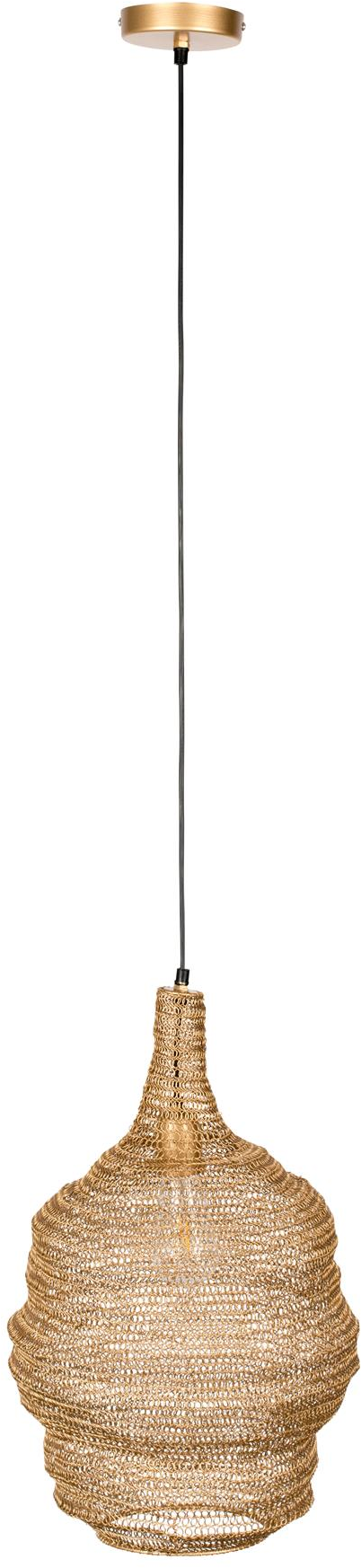 Pendellampe Studio White Lena i jern natur Ø37 cm dæmpbar E27 med varmt hvidt lys