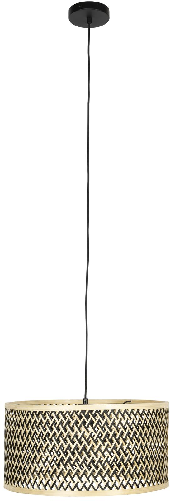 Pendellampe Studio White Isla Bambustræ Antracit Ø45 cm