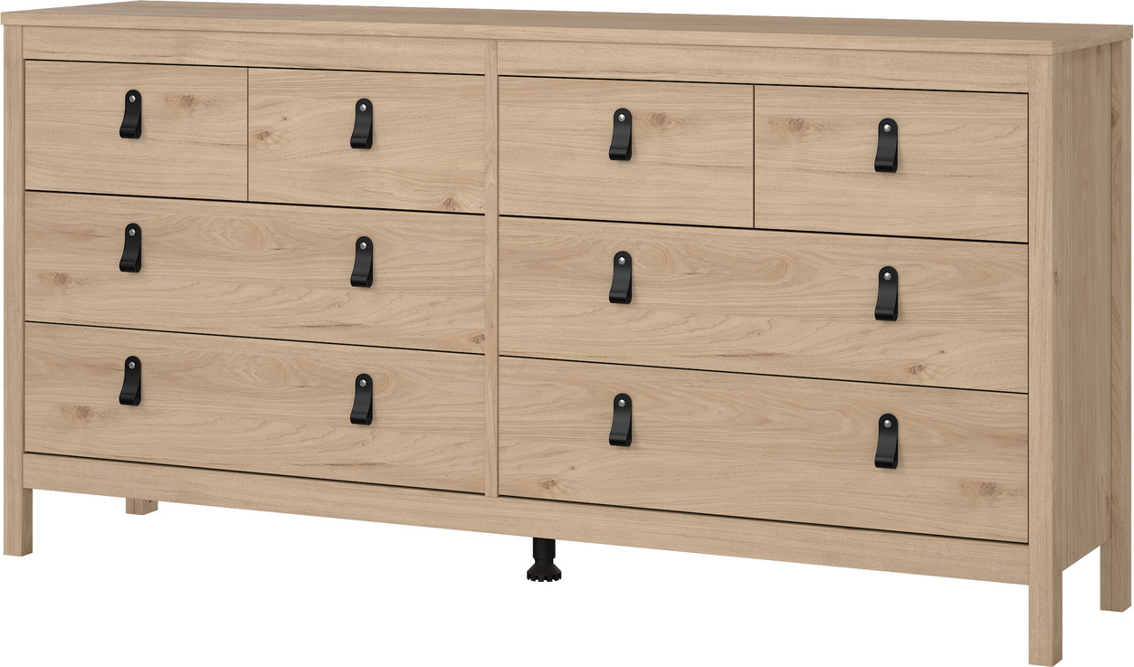 Dobbelt kommode Vesterholm Lunor 8 skuffer Jackson Hickory FSCcertificeret træ H79,7 B159,6 D38,4