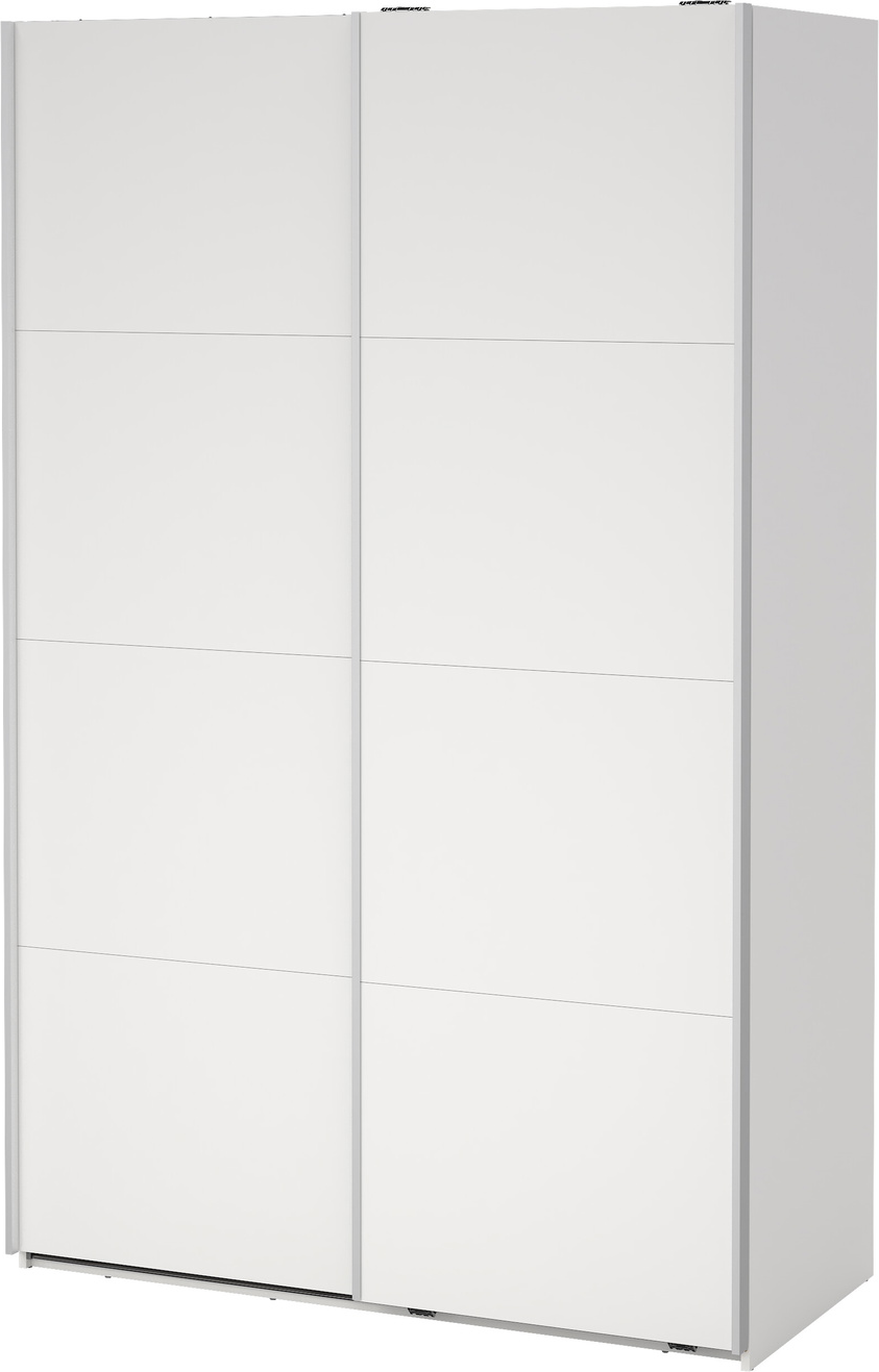 Garderobeskab Vesterholm Arden med 2 skydedøre hvid H220×B138×D67 cm