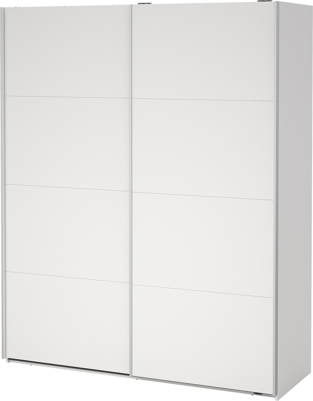 Garderobeskab Vesterholm Arden 2 skydedøre hvid H220×B178×D67 cm FSC-certificeret