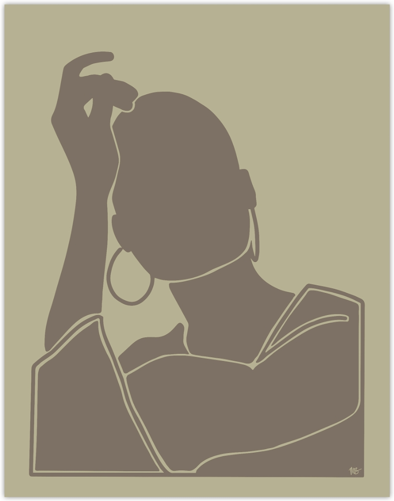 Plakat WOOOD Exclusive Lindsay - minimalistisk fawnfarvet kunstværk på PH-neutralt papir 65,5x45,5 cm