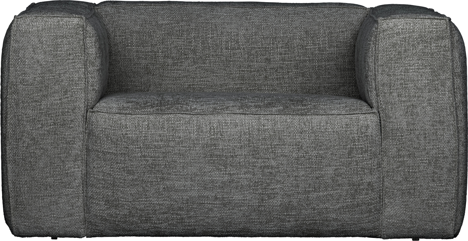 Loungestol/lænestol WOOOD Exclusive Bean, grå melange polyester, FSC-certificeret træ