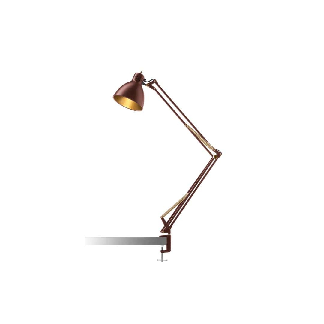 Archi T1 Junior Bordlampe med klemme Marmor Rød - Nordic Living