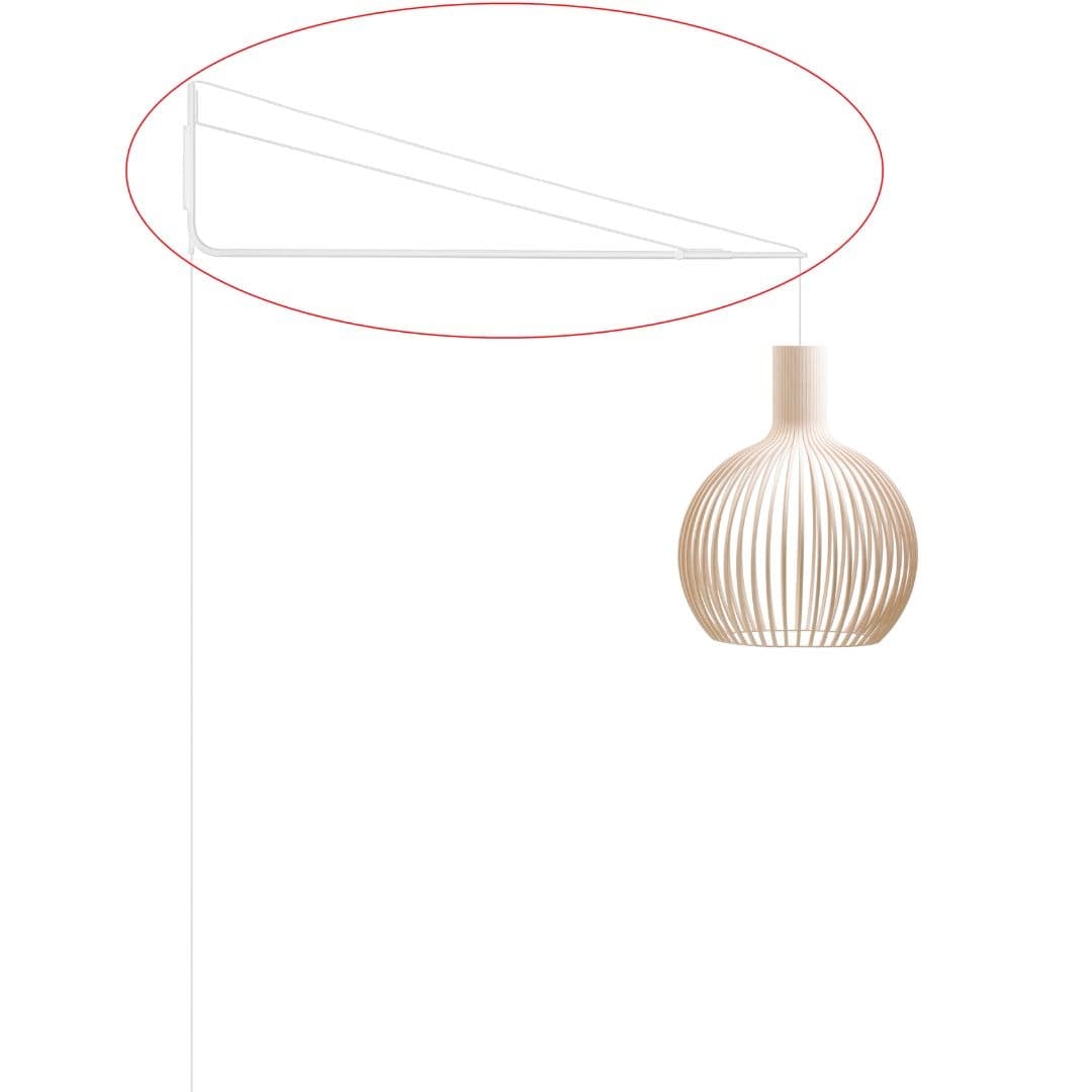 Varsi 1000 Hvid Forlængerarm - Så længe lager haves - Secto Design