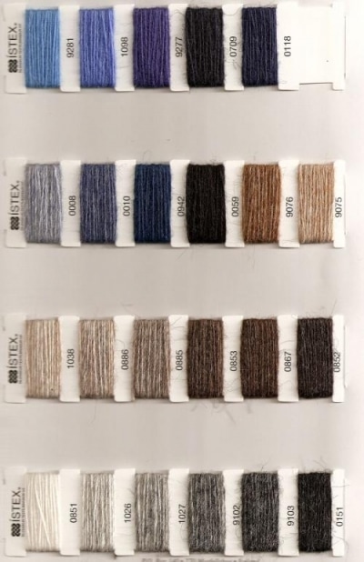 Einband Farvekort - Islandsk garn > Farvekort - Istex > Farvekort - Istex