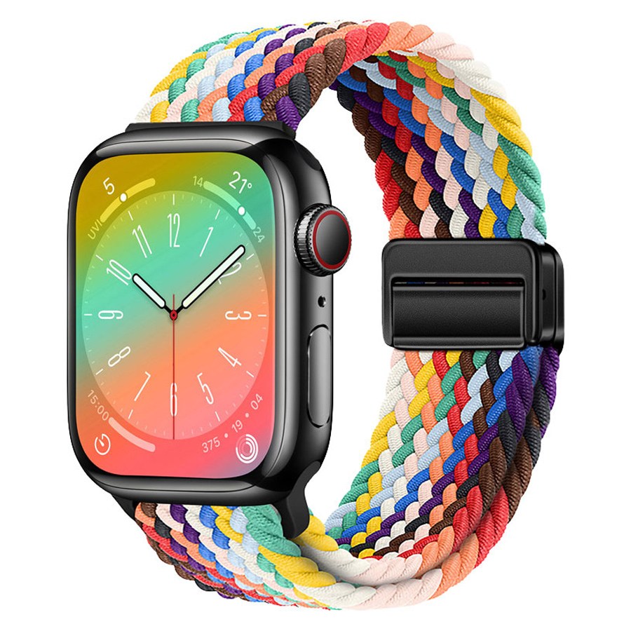 Lippa Apple Watch Nylon Rem inkl. Magnetisk Lås 42/44/45/46/49 mm, Flerfarvet
