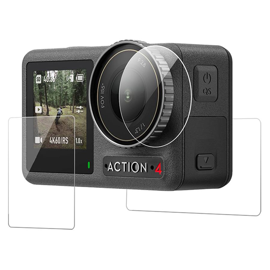 Telesin Hærdet beskyttelsesfilm til linse og skærm til DJI Osmo Action 3/4