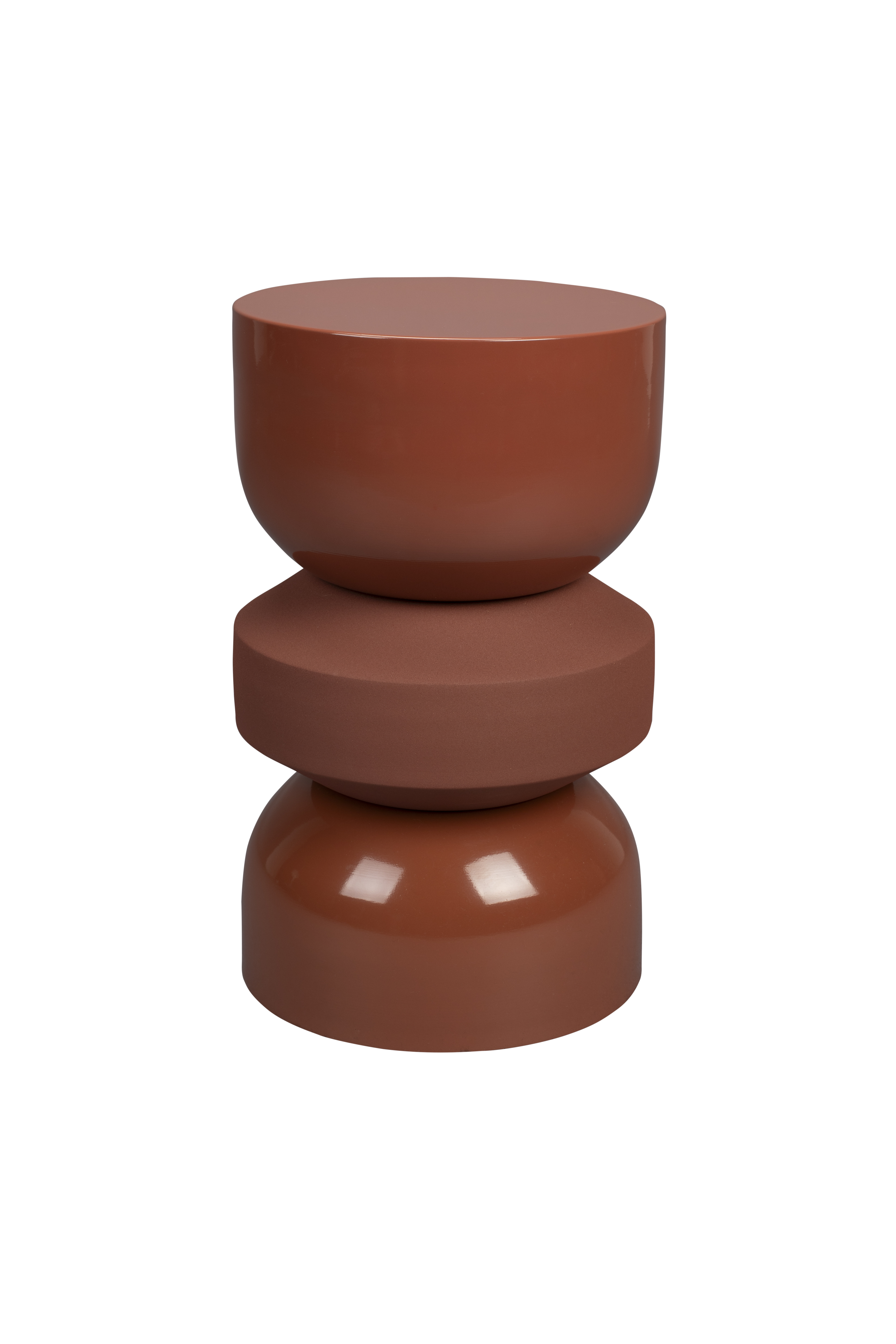 DUTCHBONE Apollo skammel, rund - terracotta metal (Ø29)