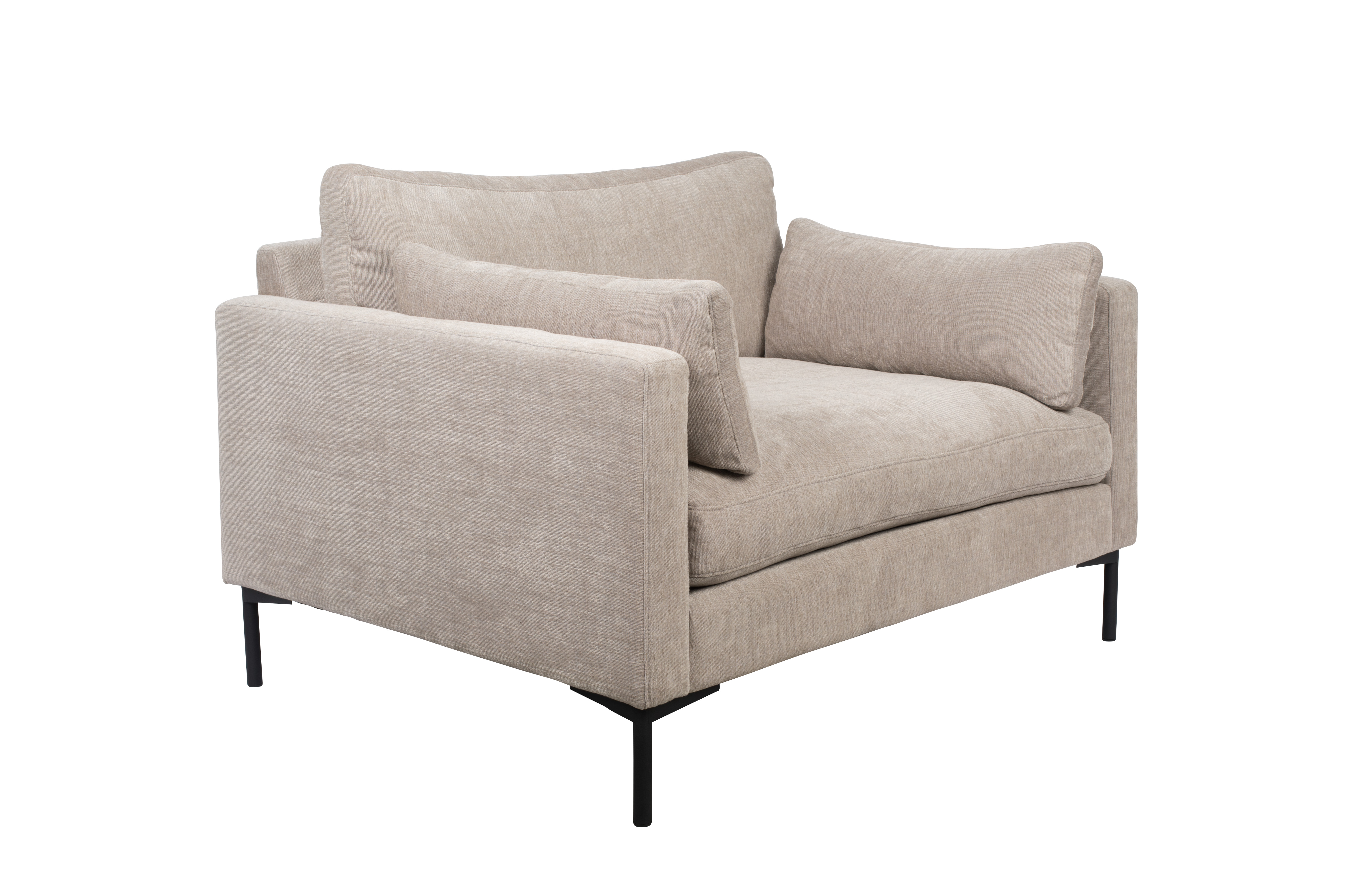 ZUIVER Summer Love Seat, m. armlæn - beige polyester og stål