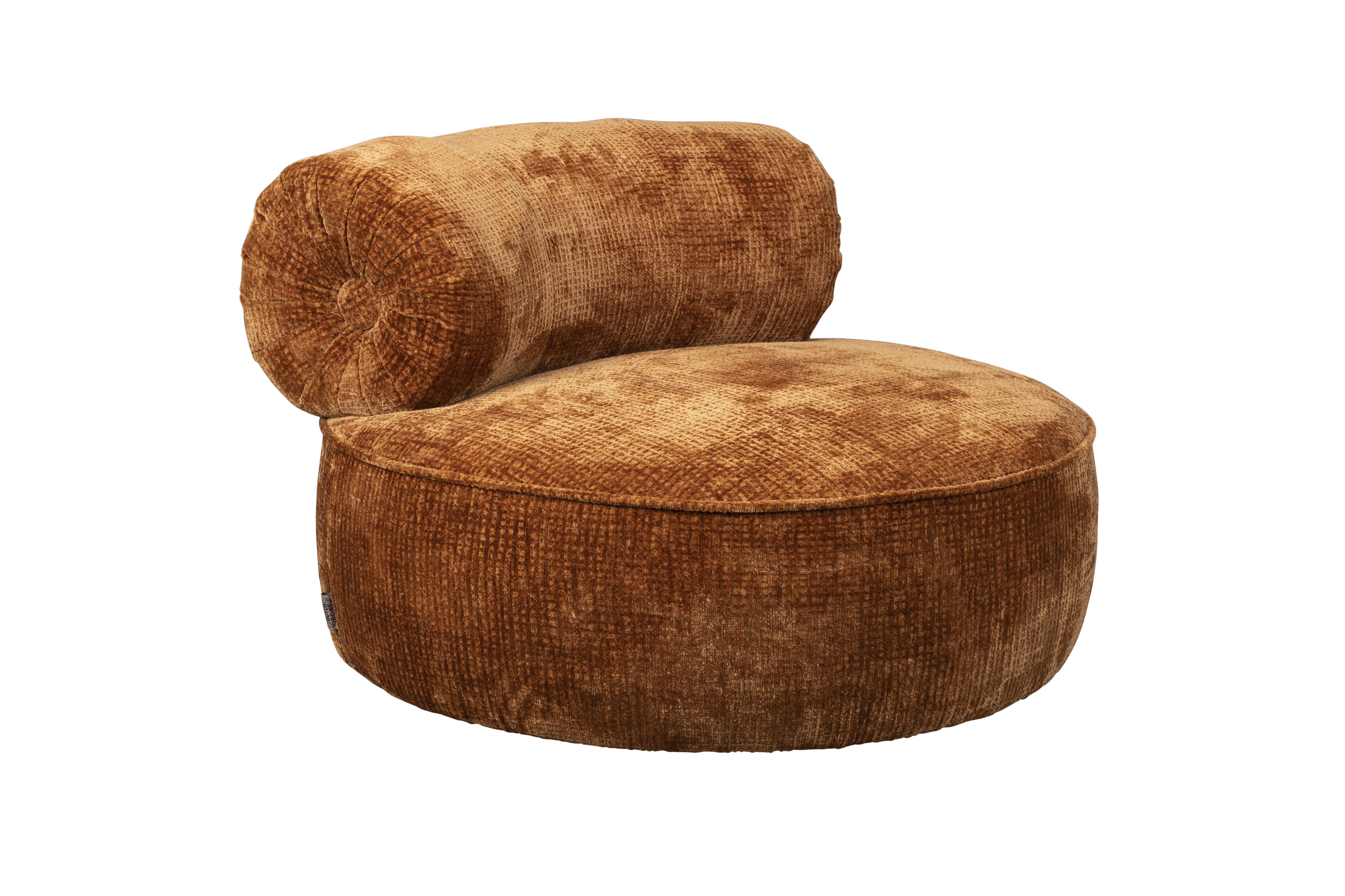 DUTCHBONE Tilbury drejestol - brændt orange polyester og metal