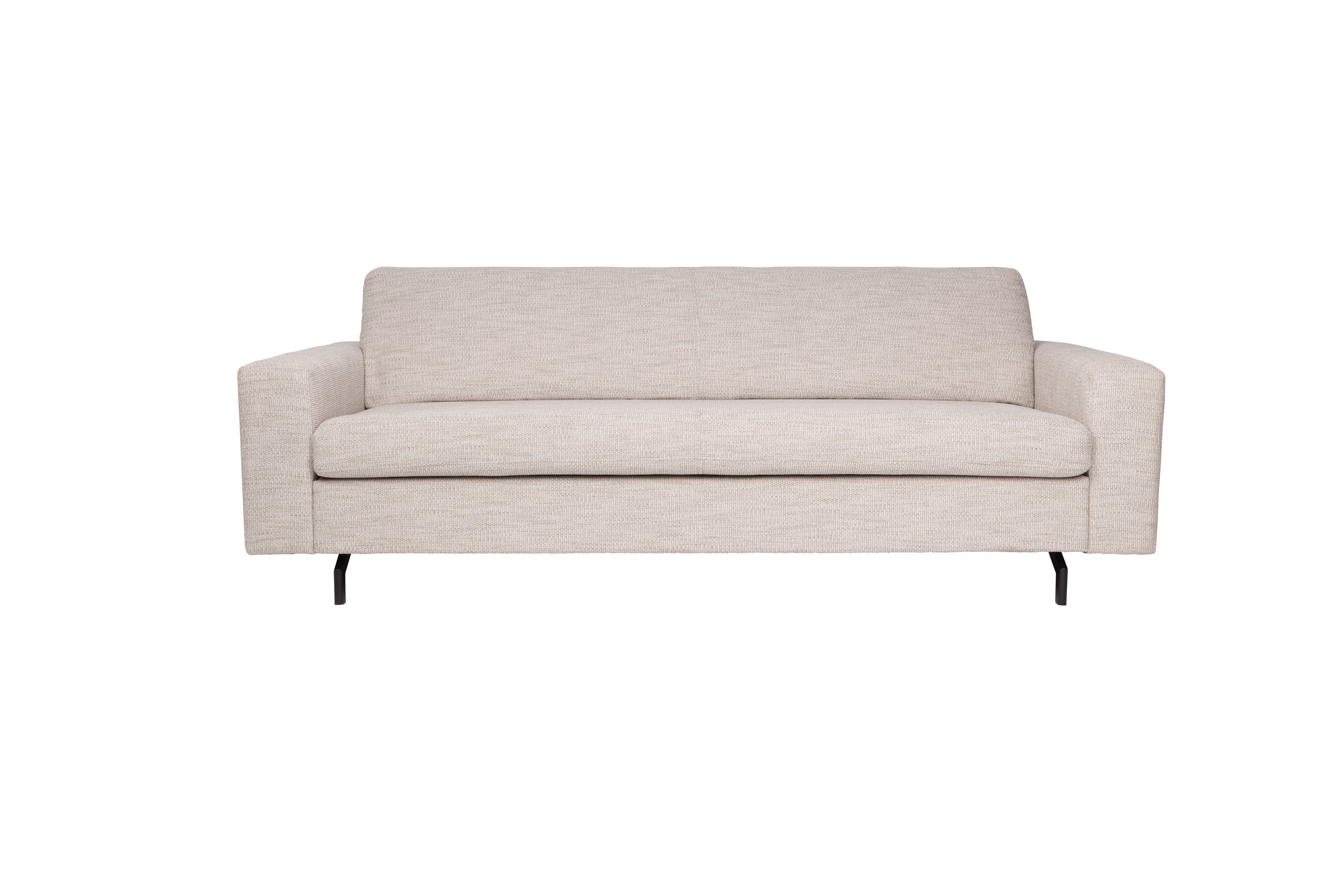 ZUIVER Jean 2,5-personers sofa - latte polyester og stål