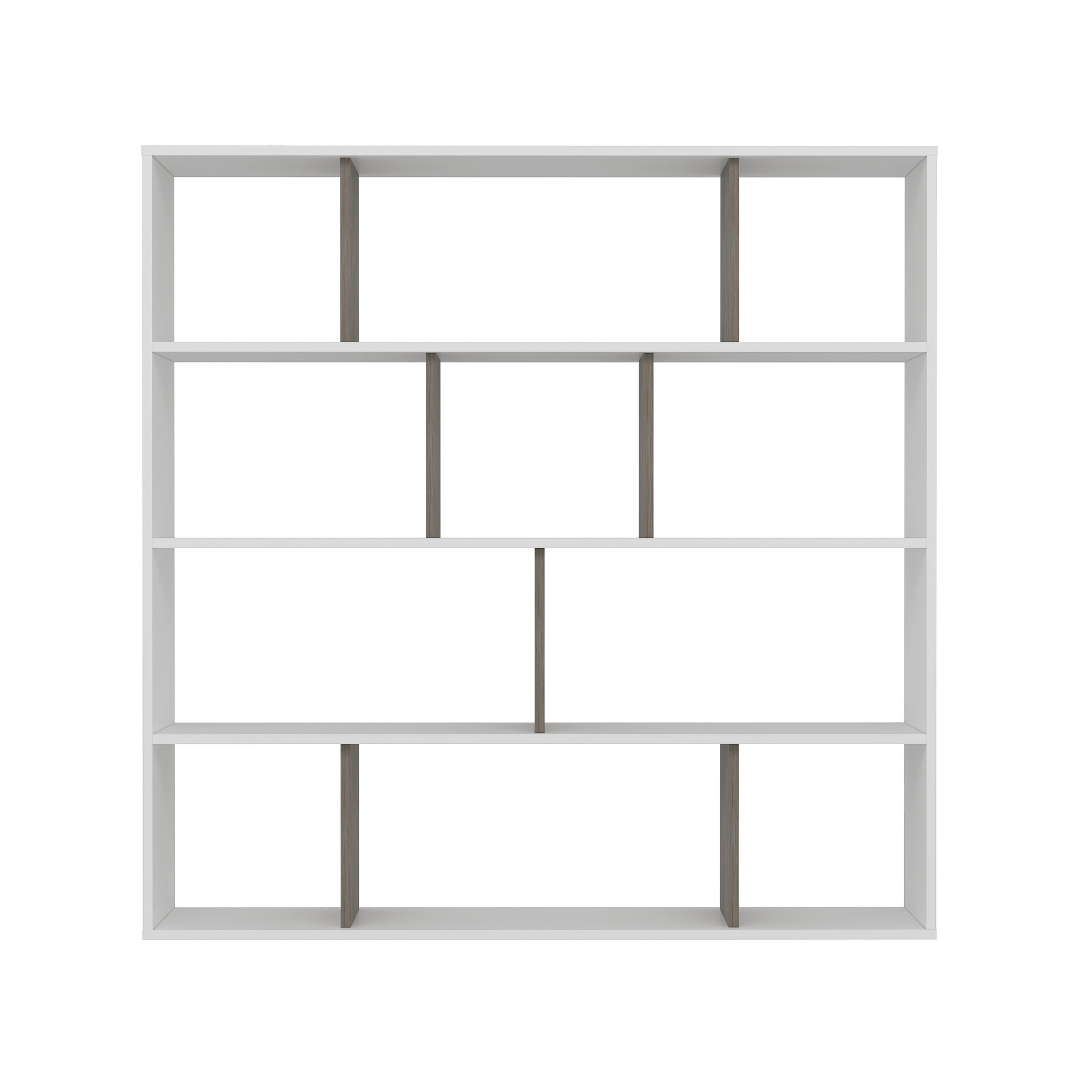 FUNZI LIVING Hodbi bogreol - hvid og wenge melamin