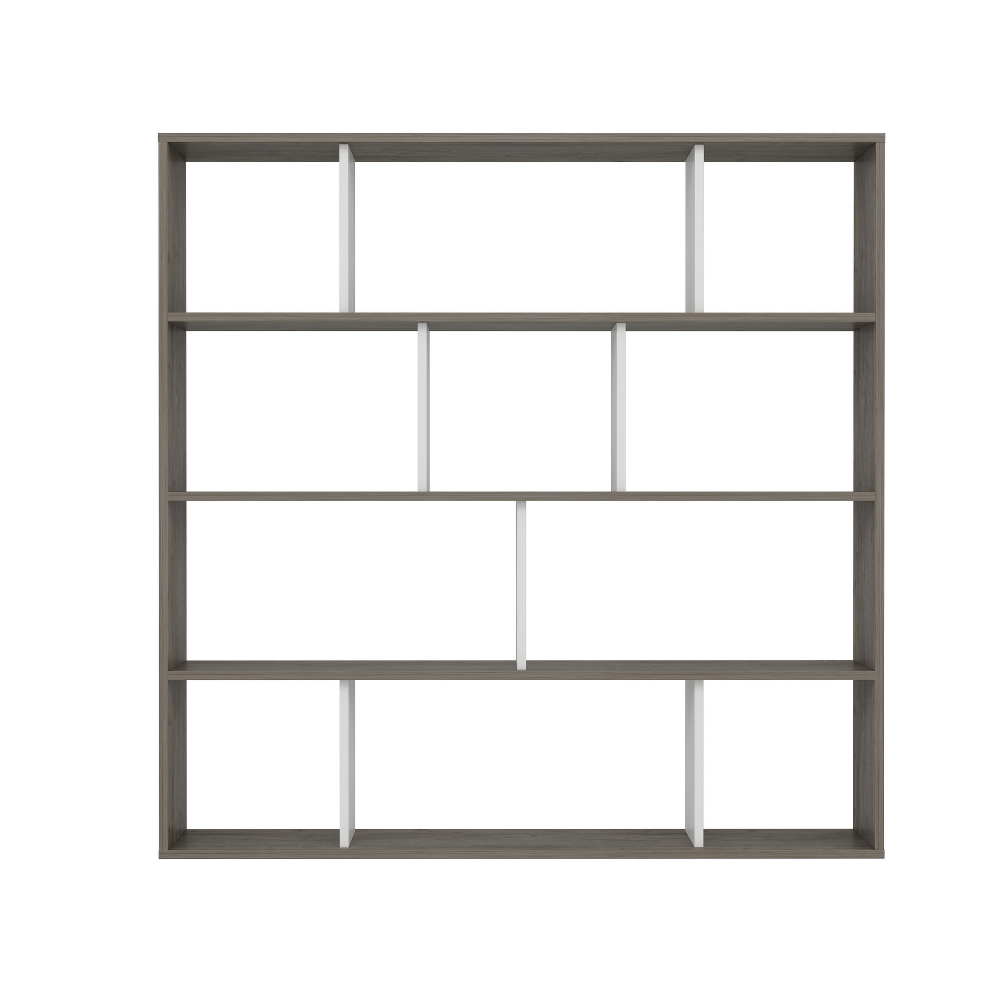 FUNZI LIVING Hodbi bogreol - hvid og wenge melamin