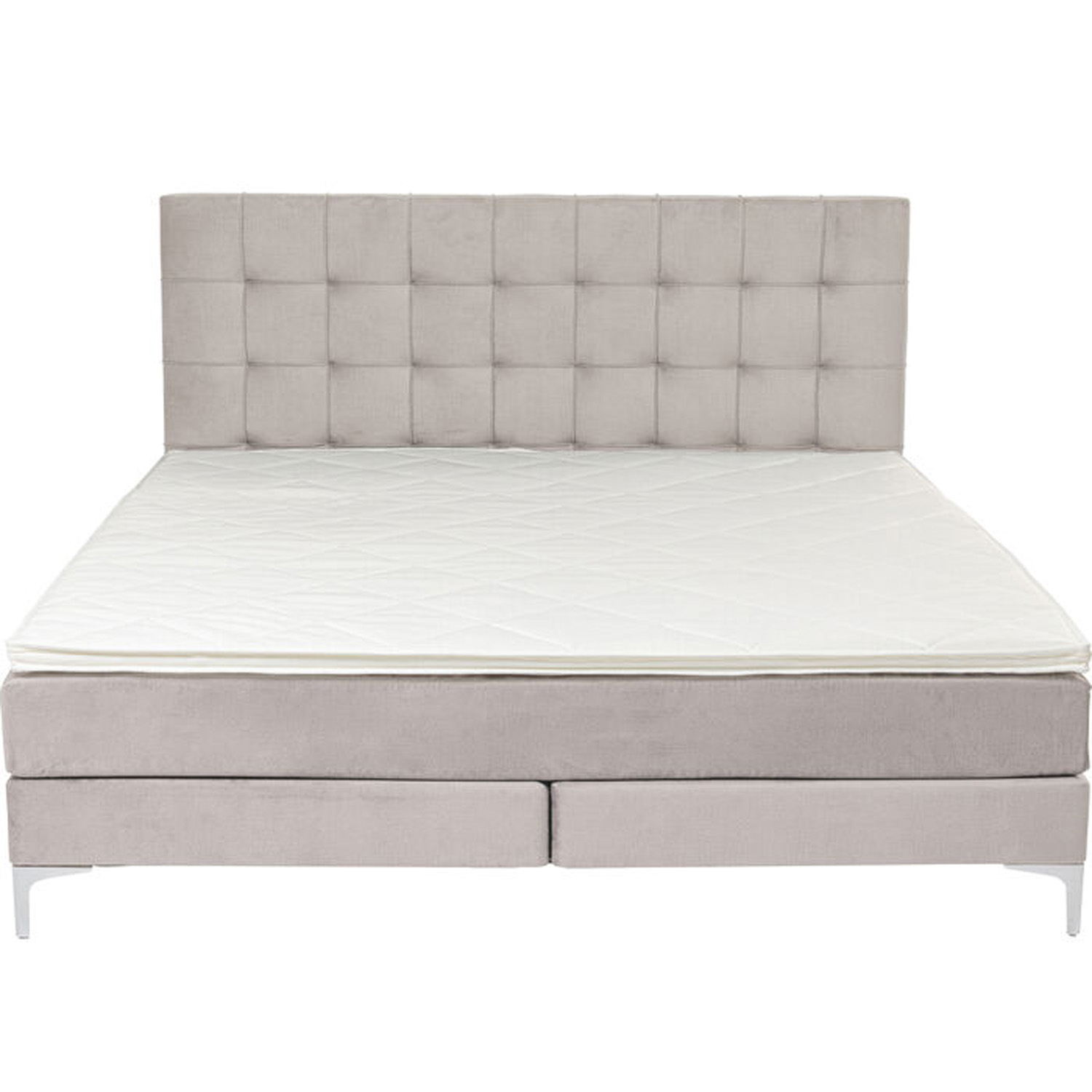 KARE DESIGN Boxspring Bed Benito Star Cream seng - creme polyester og stål (160x200)