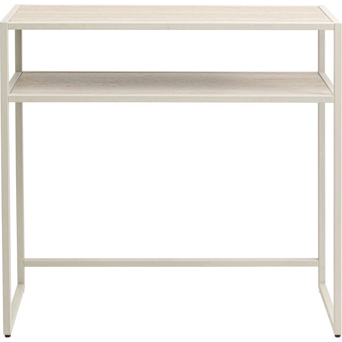 KARE DESIGN Loftie konsolbord, m. 1 hylde - greige MDF og stål (80x80)