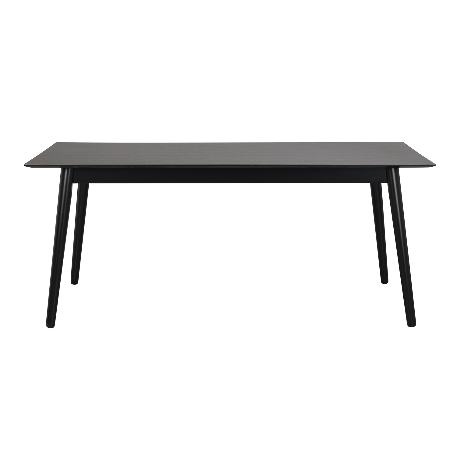 ROWICO Lotta spisebord - sort asketræsfiner og gummitræ (180x90)