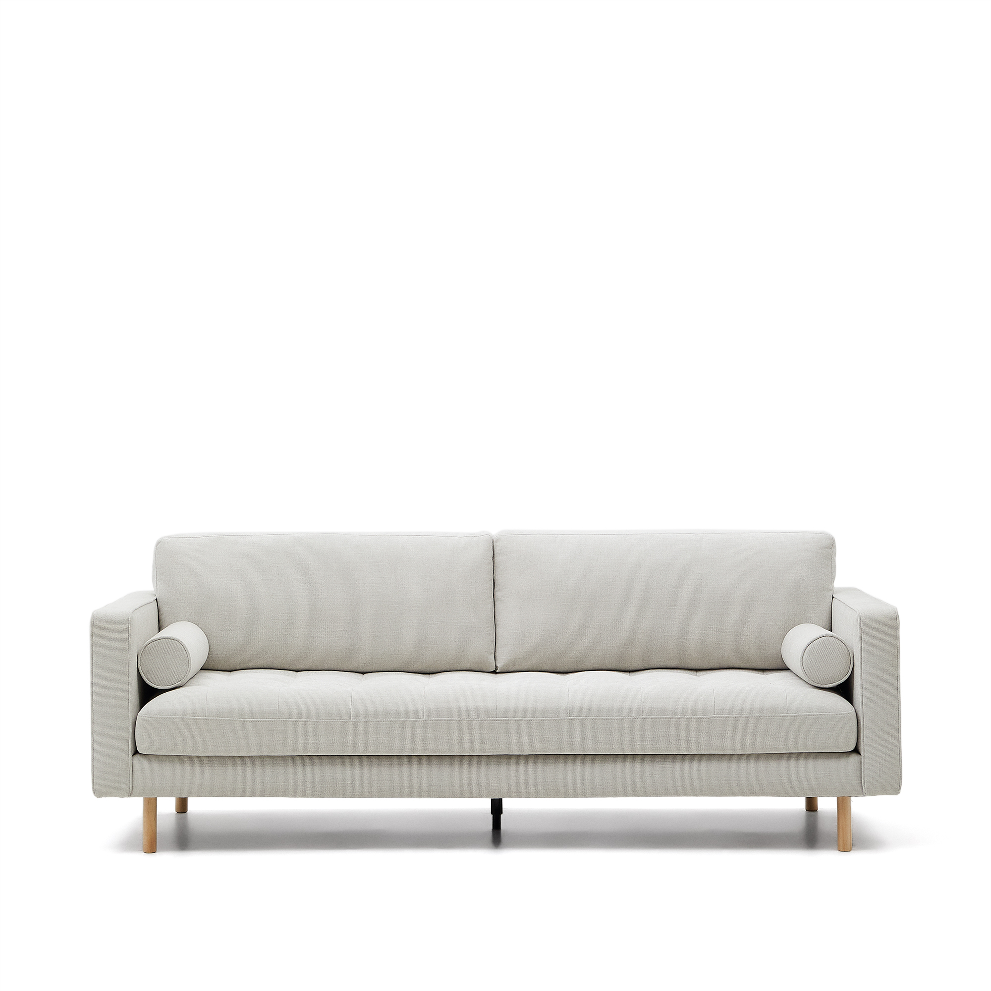 KAVE HOME Debra 3 pers. sofa - perlemor chenille og naturben (222cm)