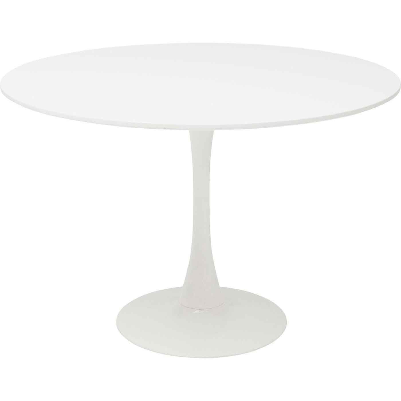 KARE DESIGN Schickeria spisebord, rund - hvid MDF og hvid stål (Ø110)