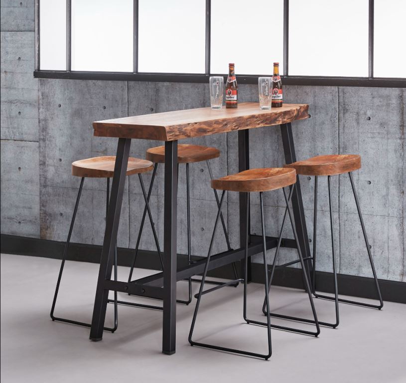 Brixx- Barbord i størrelse 46 x 125 cm., udført i massiv akacie træ